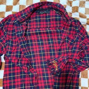 Civil regime distressed flannel